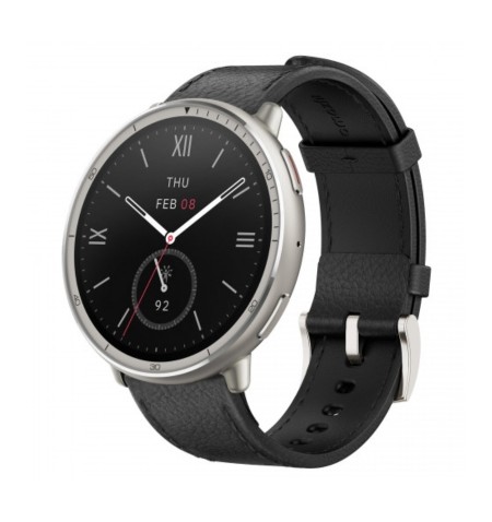 Amazfit Active 2 RoundBlack-LeatherPremium