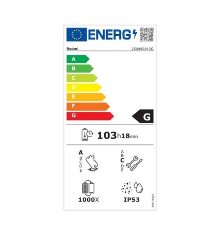 Lenovo Tab One etiqueta energética