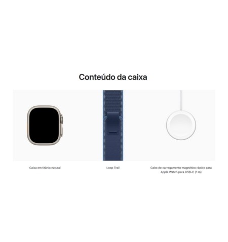 WATCH ULTRA 3 Titanium Natural Case With Blue/Bright Blue Trail Loop acessórios