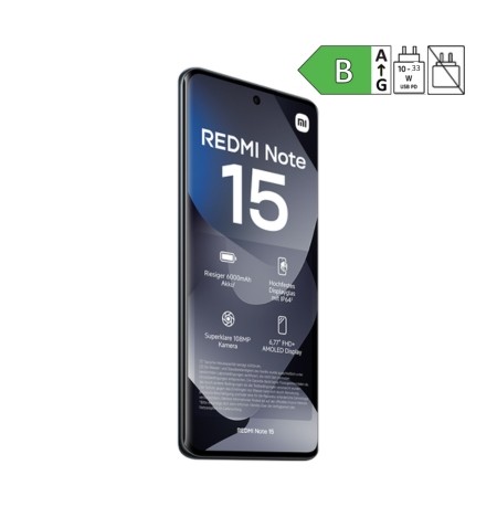 Redmi Note 15 black frente