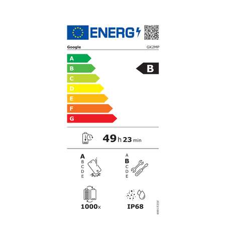 Google Pixel 10a etiqueta energética