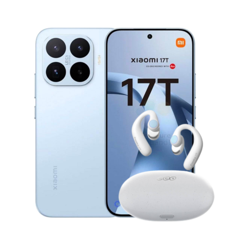 Xiaomi 17T 5G blue com oferta dos QCY Crossky GTR White