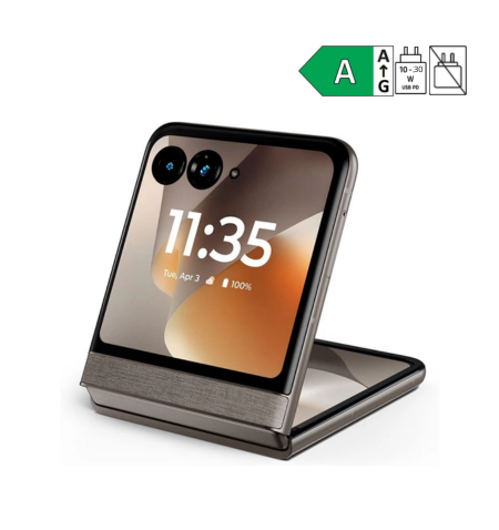 Motorola Razr 70 Pantone Hematite dobrado base