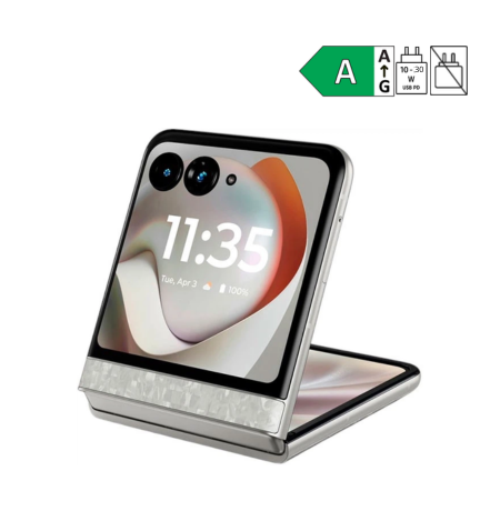Motorola Razr 70 PANTONE Bright White dobrado base